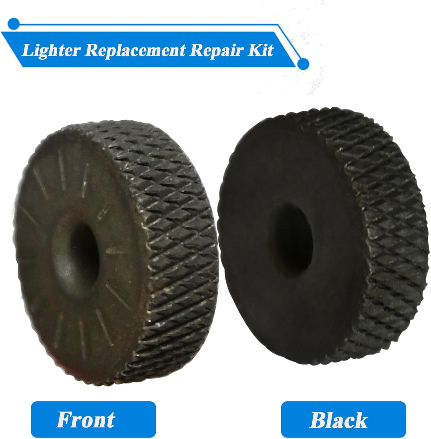 Universal Lighter Replacement Repair Kit for Oil Lighters, Black Flint Wheel