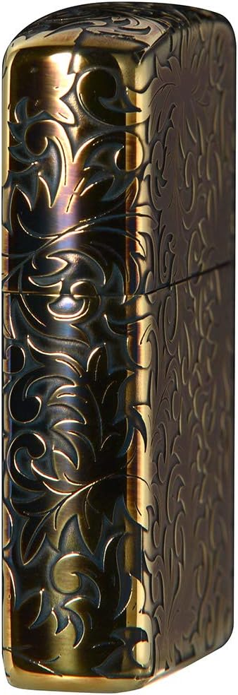 Zippo Classic Arabesque Logo Oxidized Gold Plating 5-Sides Etching Japan Limited