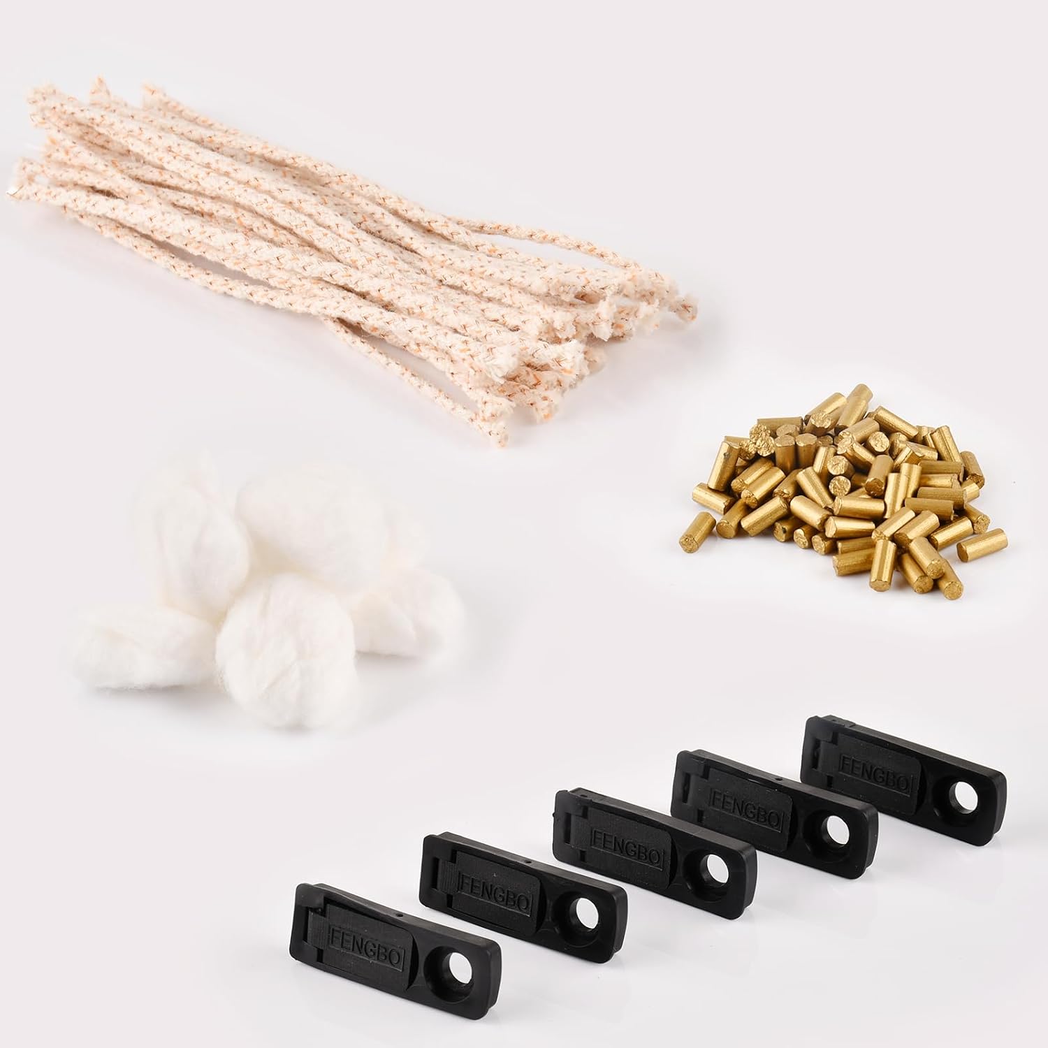 Ultimate Lighter Repair Kit for Kerosene Lighter Replacement Consumption（100Pcs Flint, 30Pcs Wick, Cotton Wadding & 5pcs Rubber Felt Pad）
