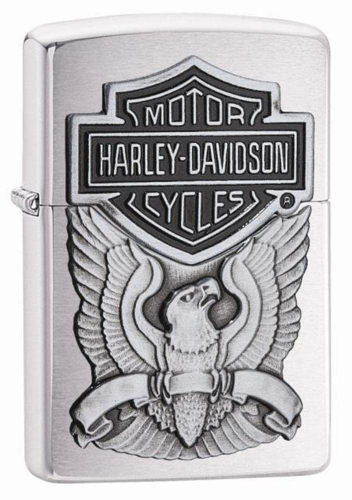 Personalized Zippo Harleey-Daviddson Windproof Oil Lighter Engraving - Christmas, Halloween & Valentines Day Gift (Globe)