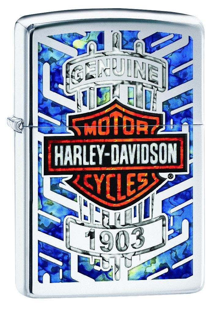 Personalized Zippo Harleey-Daviddson Windproof Oil Lighter Engraving - Christmas, Halloween & Valentines Day Gift (Globe)