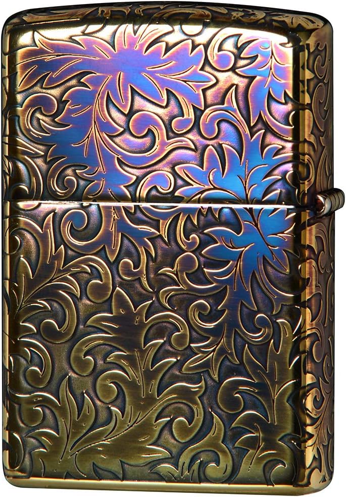 Zippo Classic Arabesque Logo Oxidized Gold Plating 5-Sides Etching Japan Limited