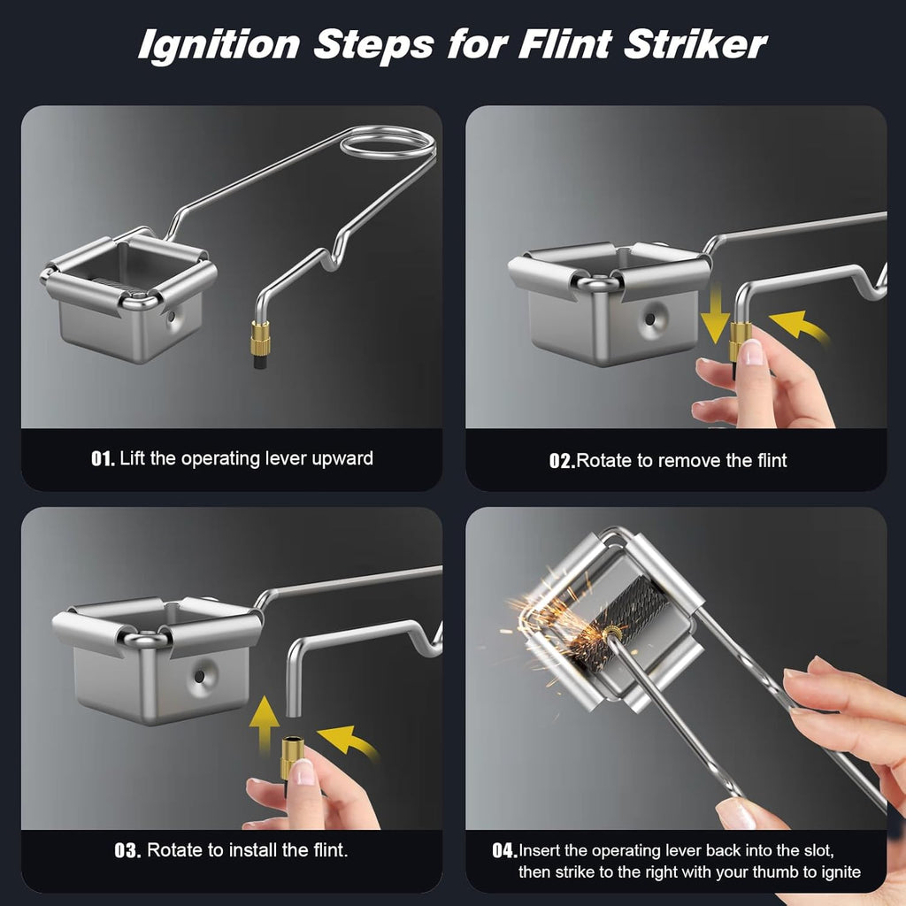 50Pcs Single Flint Lighter Flint Refills, Torch Replacement Flints for Single Flint Igniter,for Welding, brazing and Soldering(Flint Refills Strikers – 50 Pieces)