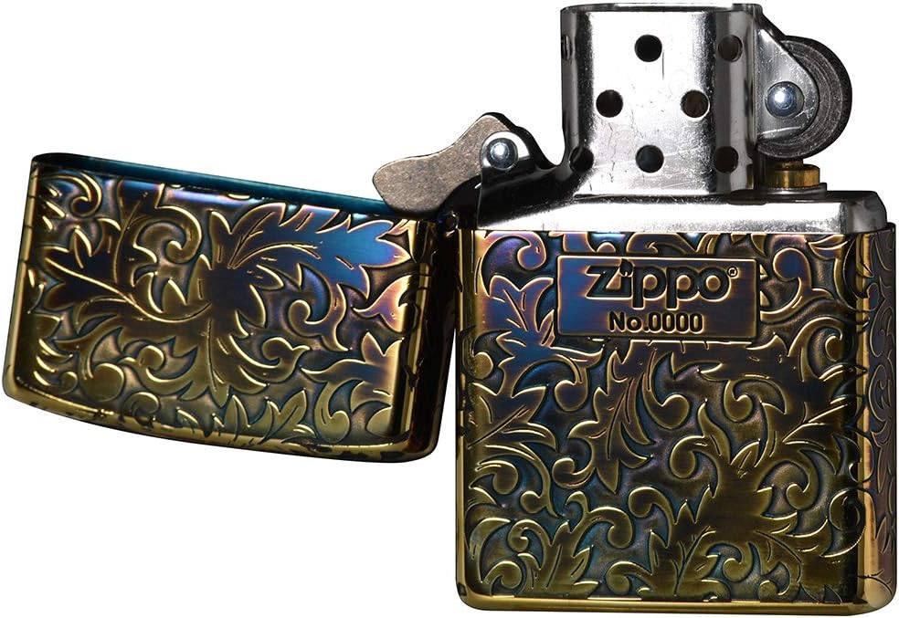 Zippo Classic Arabesque Logo Oxidized Gold Plating 5-Sides Etching Japan Limited