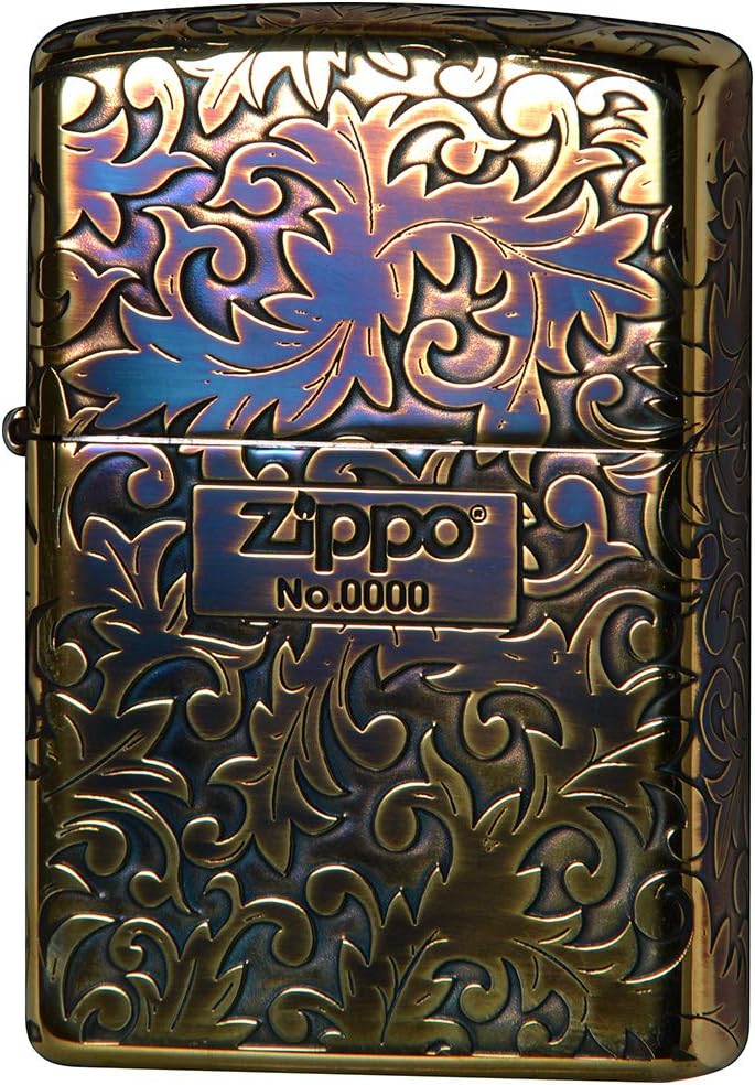 Zippo Classic Arabesque Logo Oxidized Gold Plating 5-Sides Etching Japan Limited