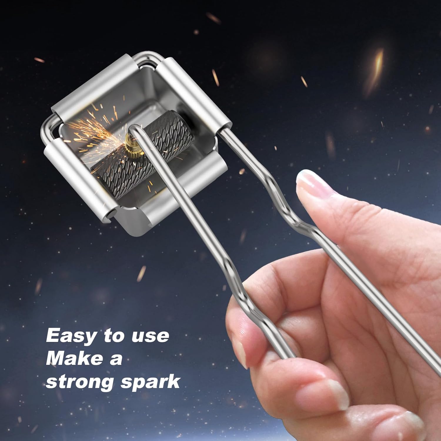 Single Flint Striker Spark Lighter, 2PCS Flint Torch Igniter with 20 Extra Flint Refills, for Welding, Brazing, and Soldering(2 Square Flint Strikers + 20 Replacement Flints)