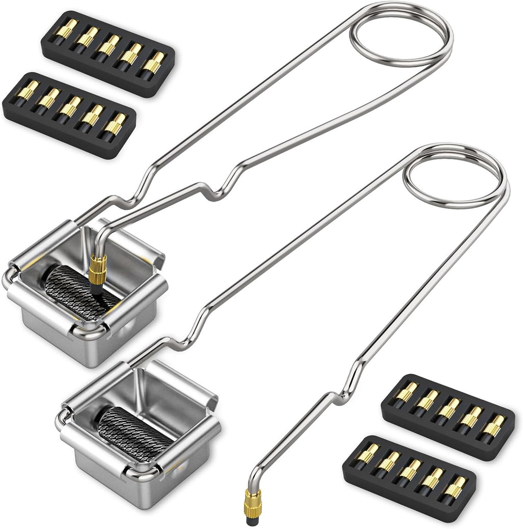 Single Flint Striker Spark Lighter, 2PCS Flint Torch Igniter with 20 Extra Flint Refills, for Welding, Brazing, and Soldering(2 Square Flint Strikers + 20 Replacement Flints)