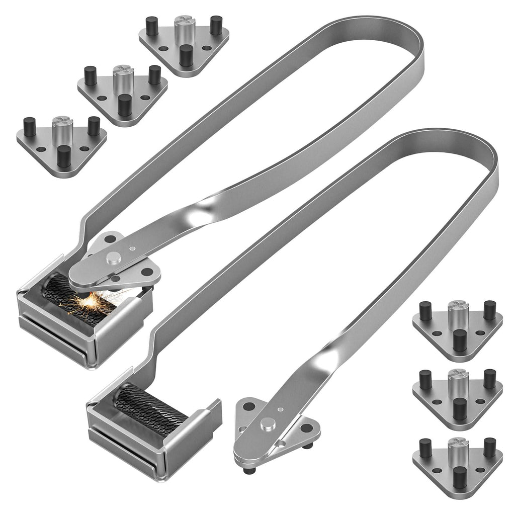 Single Flint Striker Spark Lighter, 2PCS Flint Torch Igniter with 20 Extra Flint Refills, for Welding, Brazing, and Soldering(2 Square Flint Strikers + 20 Replacement Flints)