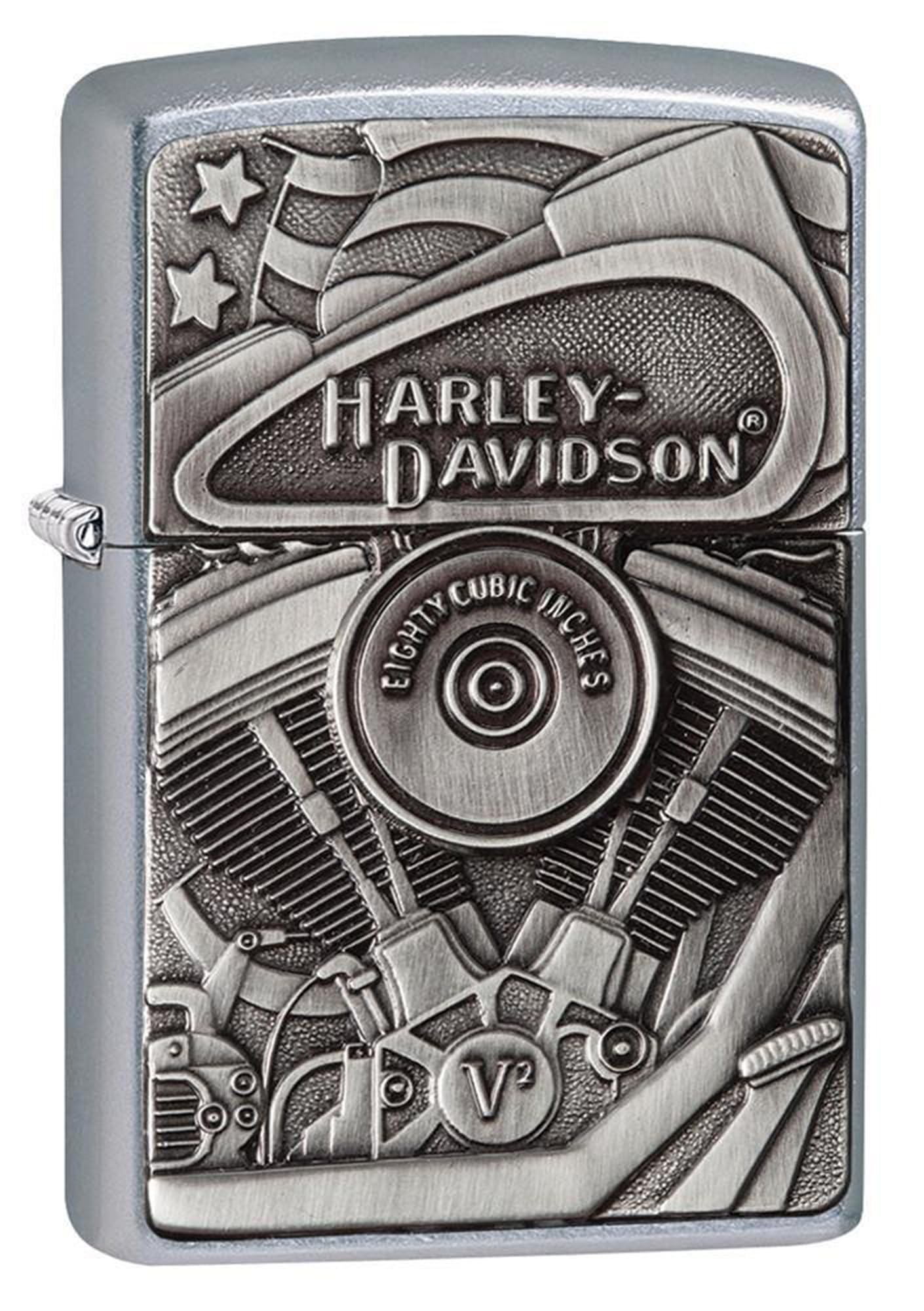 Personalized Zippo Harleey-Daviddson Windproof Oil Lighter Engraving - Christmas, Halloween & Valentines Day Gift (Globe)